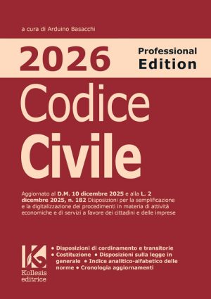Codice civile 2026 Professionale Edition carattere grande alta leggibilità