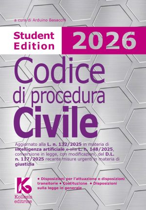 Codice di procedura civile 2026 Student Edition carattere grande alta leggibilità