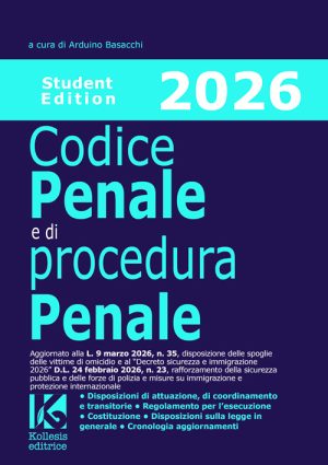 Codice penale e di procedura penale 2026 carattere grande alta leggibilità non commentato