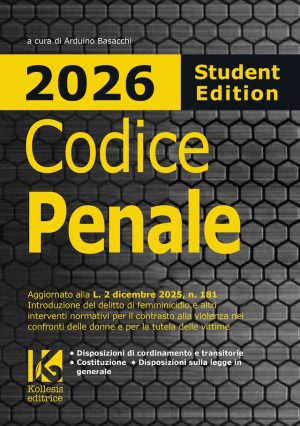 Codice penale 2026 Student Edition carattere grande alta leggibilità