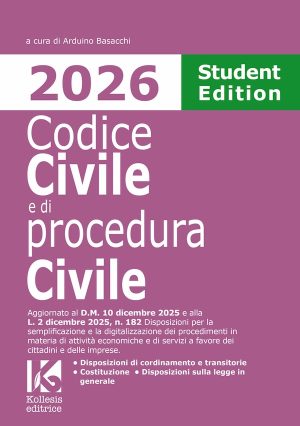 Codice civile e di procedura civile 2026 Student Edition carattere grande alta leggibilità